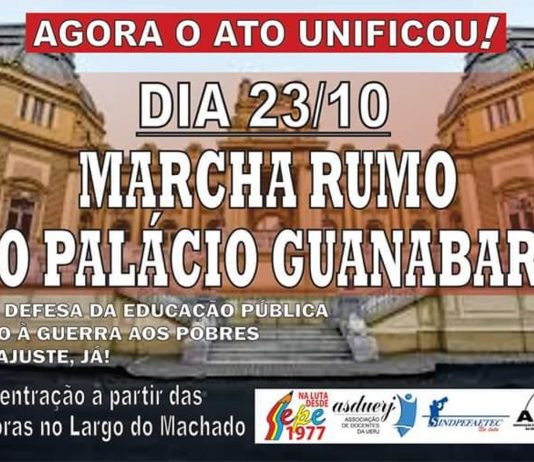 Asduerj apoia greve de Advertência do Sepe e convida para Marcha unificada