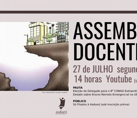 Saiba como participar da Assembleia Docente Virtual