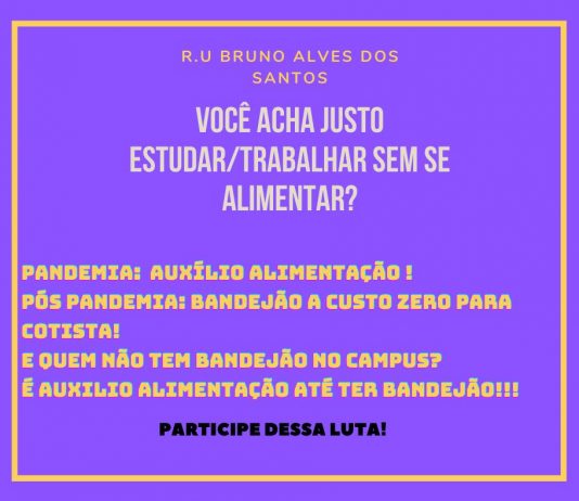 Auxílio alimentação já!