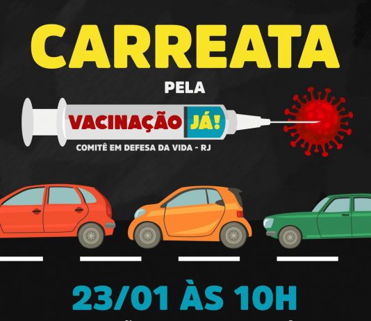É amanhã! Sábado (23/1) é dia de carreata em defesa do SUS e pelo fora Bolsonaro/Mourão