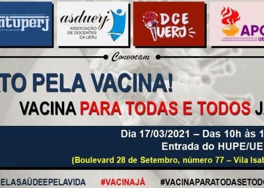 Manifestação marcará início da campanha pela vacinação em massa na Uerj