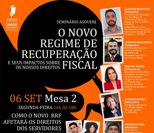 Novo RRF: Pacote que afeta direitos de servidores/as estaduais será votado até o dia 4 de novembro na Alerj Mesa 2