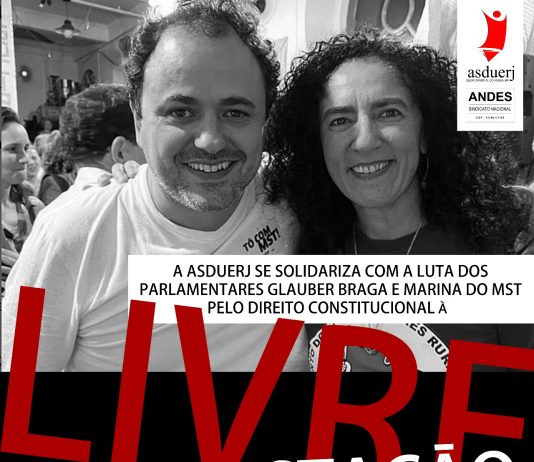Manifesto de solidariedade ao deputado federal Glauber Braga e à deputada estadual Marina do MST