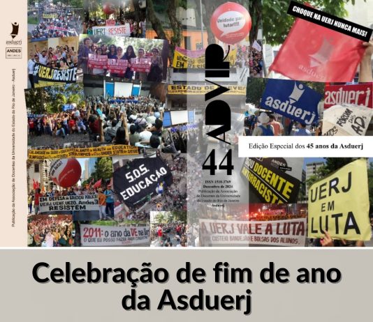 Confraternização de 45 Anos da Asduerj com lançamento da Revista Advir nesta sexta-feira (13/12)