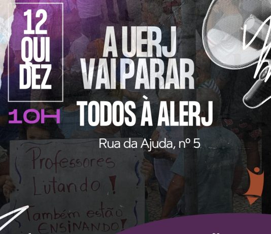 Paralisação de 24h para ida à Alerj