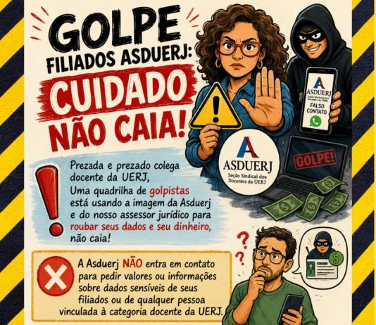 GOLPE FILIADOS ASDUERJ: CUIDADO NÃO CAIA!