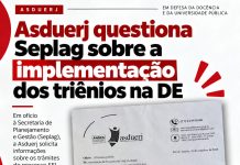 Cobrando direitos: os triênios na DE foi uma das condicionantes para a saída da greve