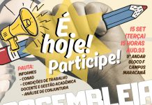 A assembleia docente será no aud. 93